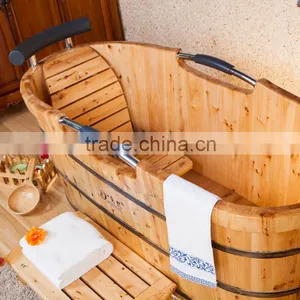 Wooden Bathtub Spa Tub Freestanding Shower Tub thumbnail-1