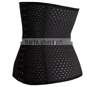 Two Color 2015 Wholesale 100% Latex Breathable Waist Trainer Corset With a Hole Very Cheaper thumbnail-4
