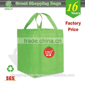 2016 Latest Promotional Non Woven Custom Handle Grocery Tote Bag For Shopping thumbnail-1