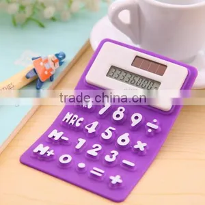 OEM Factory Solar Colorful Transparent Calculator/Solar Silicone Calculator thumbnail-2