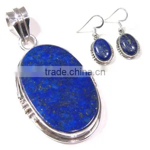 Lapis Lazuli Jewelry 925 Sterling Silver Jewelry Wholesale Indian Gemstone Jewelry Fashion Jewelry thumbnail-1