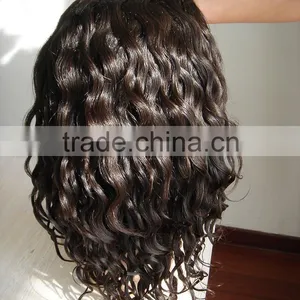 12 Inch Natural Color Curly Virgin Full Lace Wigs Human Hair thumbnail-1