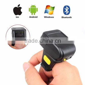 New Designed 32 Bit Laser Wireless Mini Bluetooth Ring Barcode Scanner Supplier's Choice thumbnail-1
