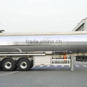 Saso 36000liters Aluminum Oil Tank Trailer DOT Aluminum Tri-axle Fuel Tanker Truck Trailerr Asme ALUMINUM Oil TANK TRAILER thumbnail-1