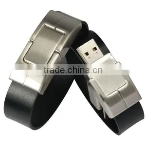 Leather Usb Wristband , Bracelet Usb thumbnail-1