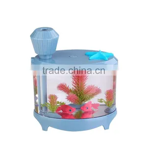 USB Personal Ultrasonic Humidifier Cool Mist Air Purifier With Led Light Fish Tank Function thumbnail-1