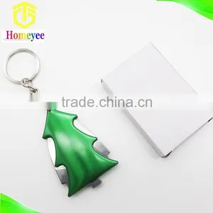 Holiday Sale Promotional Christmas Tree Shaped Cute Retractable Key Chain thumbnail-4