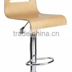 Wood High Back Swivel Bar Chair for UK thumbnail-1