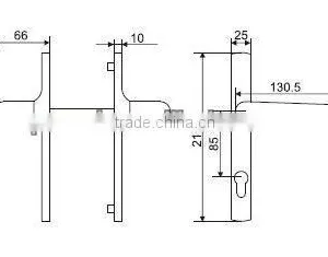 PVC Door Lock for PVC Profile or Aluminum Alloy Casement Door 9.02.10302 thumbnail-4