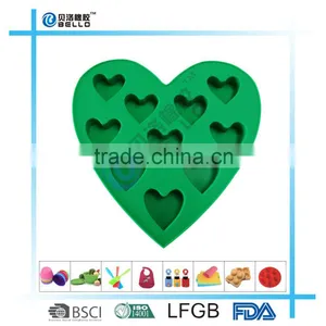 High Quality Heart Shape Silicone Ice Cube Tray thumbnail-2