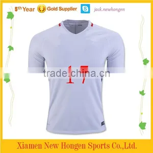 White Color Soccer Jersey Soccer Uniform thumbnail-1
