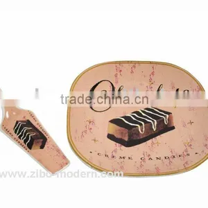 Square Shape Cake Plate With Server thumbnail-1