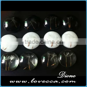 14/20/25mm for DIY Necklace Jewelry Round Real Dandelion Resin Cabochon thumbnail-3