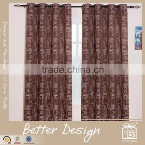 1PC YARN DYED LUXURY FABRIC WINDOW CURTAIN WITH GROMMETS FOR LIVING ROOM thumbnail-1