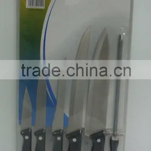 7 Pieces Stainless Steel Knife Set With PP Cutting Board thumbnail-1