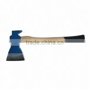 Axe, With Wooden Handle, Weight of 1.5lbs, Carbon Steel in Drop-forged, 47-55HRC Heat Treatment thumbnail-1