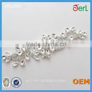 2016 New Design! Fashion Crystal Stone Applique for Wedding Dress Decorations thumbnail-2