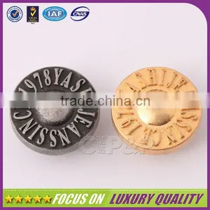 Barrel Plating Button Supplier Fashion Designer Button for Jean thumbnail-2