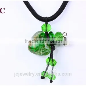 Lampwork Murano Glass Bottle Vial Necklace Pendants Wholesale Jewelry thumbnail-3