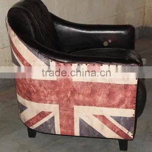 Union Jack Leather Chair,dining Leather Chairs,antique Dining Leather Chairs thumbnail-5