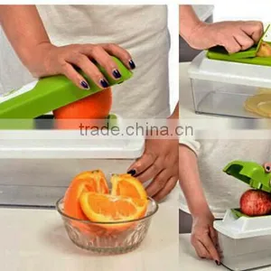 Food Container, Safety Food Holder, Bonus Peeler - All-in-One Vegetable Cutter, Slicer, Grater & Julienne Slicer thumbnail-3