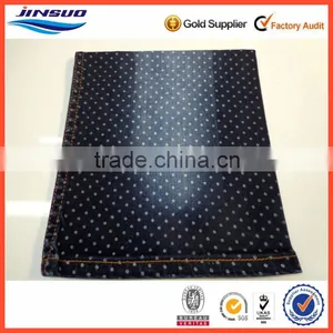 Mercerized Yarn Dyed Cotton Spandex Wave Point Printed Denim Fabric thumbnail-1