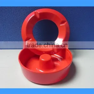 DCA009139RED Shiny RED Color Melamine Ashtray, Melamine Cigarette Ashtray, Round Ashtray thumbnail-3