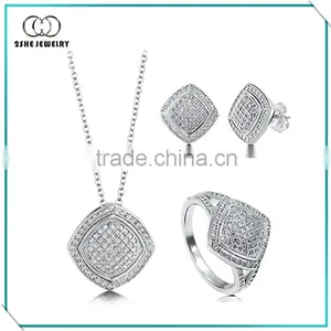 cz Micro Pave Setting 925 Silver Luxury Jewelry thumbnail-1