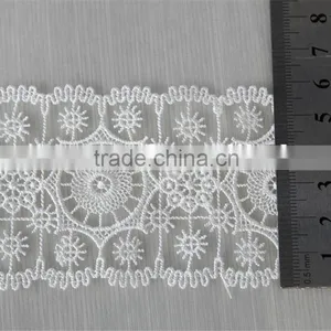 High Quality 100% Polyester Circles Embroidery Designs Flower Lace thumbnail-6