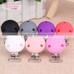 Bulk Sale Handmade Mini Cute Silicone Baby Teething Pacifier Chain Clips thumbnail-1
