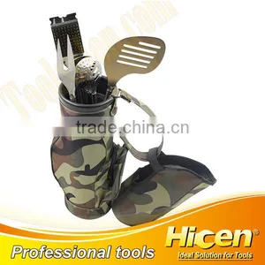 4pcs Golf Style BBQ Tool Set With Zipper Bag thumbnail-1