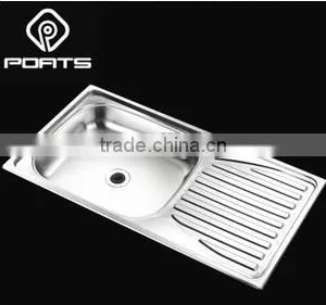 PS-375A,Rv Ambry Yacht for 304 Stainless Steel Sink 10 cm Depth Ultra Shallow Basin Single Slot Plate With Drop.780X430X100mm thumbnail-1