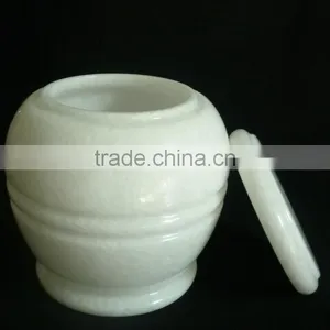 High Quality Natural White Marble Cremation Urn thumbnail-1