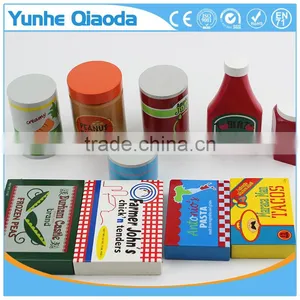 Fun Durable Wooden Food Set for Years of Play Wooden a Basket of Seasoning Bundle Wood Version thumbnail-2