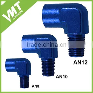 VMT Aluminum Anodized Black ID 1/8 1/4 3/8 1/2 3/4 1" 90 Degree Angle Female NPT Fitting thumbnail-3