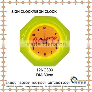 DIA 30cm Customizable Home Decoration Neon Clock Wall Clock 12NC303 thumbnail-1