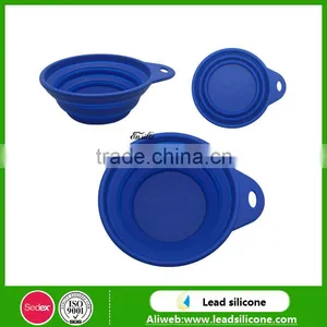 Non-stick Silicone Folding Pet Bowl / Outdoor And Home Use Collapsible Silicone Pet Bowl For Feeding thumbnail-1
