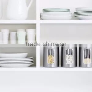 Amazon Top Sale Stainless Steel Highly Polished Tea Coffee Sugar Canisters thumbnail-6