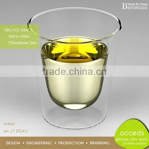Clear Borosilcate Glass Double Wall Tumbler thumbnail-1