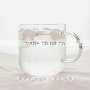 New Design Christmas Gift Polar Pattern Glass Polar Bear Penguin Cup thumbnail-2