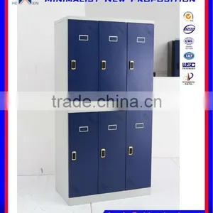 Steel Cabinet Locker/Steel Wardrobe Lockers/6 Compartment Steel Electronic Locker thumbnail-1