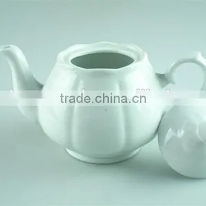 Elegant White Pumpkin Ceramic Teapot With Cheap Price in Stock thumbnail-2