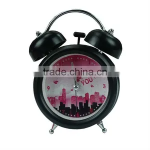 City Style Small Lazy Twin Bell Alarm Clock thumbnail-1