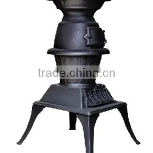 Antique Indoor Cast Iron Wood Burning Stove for Sale thumbnail-1