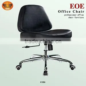 Black Color Swivel Armless Chairs Item 6100A thumbnail-1
