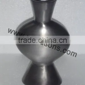 Decorative Metal Vase Hand Made | METAL FLOWER VASE IN HAMMERED thumbnail-2