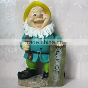 Resin Garden Sculpture Welcome Gnomes Onnament for Sale thumbnail-2