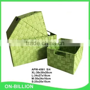 Household Handmade Nylon Woven Storage Basket for Shelf Cabinet thumbnail-1