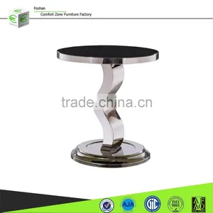 C04 Modern Round Mirror Sofa Side Coffee Table thumbnail-1