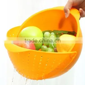 Plastic Folding Basket Drain Rack for Fruit,collapsible Colander Strainer thumbnail-3